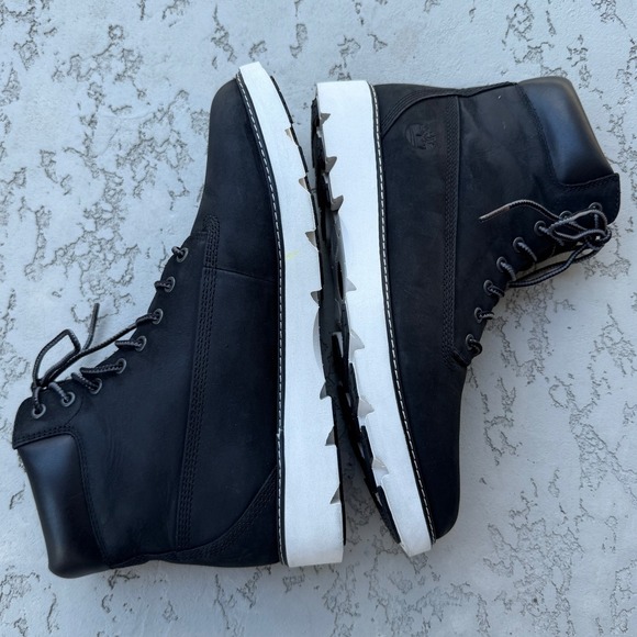 Timberland Women's Keeley Boot 8.5 Black Nubuck Leather Ankle SensorFlex Casual - Picture 5 of 10